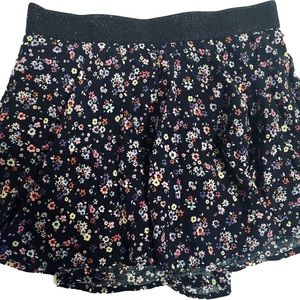 Justice Girls Skort | Color: Black Floral | Size: 14